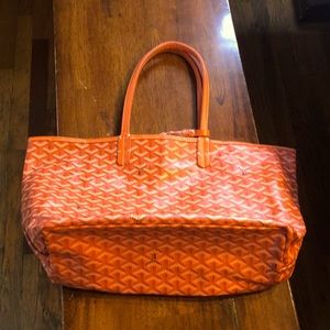 Goyard Goyardine Orange St. Louis PM Tote Bag with Palladium Hardware